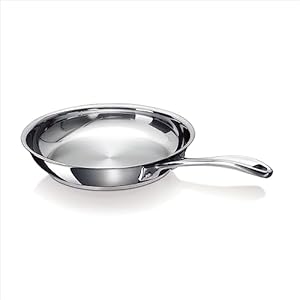 Alva Chef Frying Pan Skillet, Stainless Steel Pan, Oven Safe Skillet, Induction Compatible Cookware Fry Pan, Dishwasher Safe Omelette Pan, Electric Frying Pan (8″ Frying Pan)