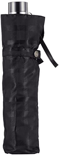 [ダックス] MOONBAT(ムーンバット) ポリエステル後染ジャガード チェック 折りたたみ傘 雨傘 耐風 紳士 メンズ 21-125-10728-05-15-60 ブラック 親骨の長さ：約60㎝ 3枚目