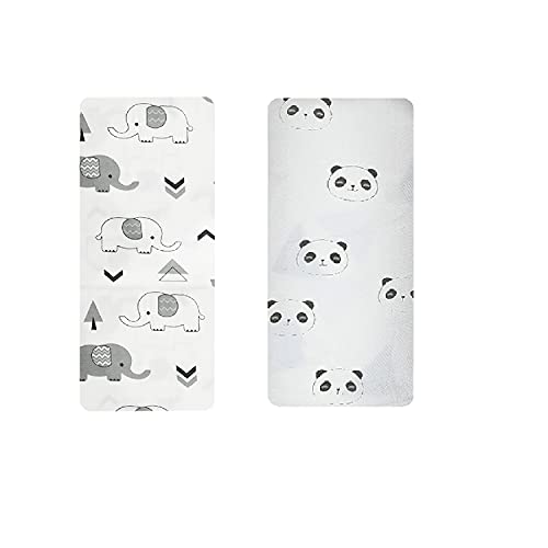 Image of swaddle blanket for new born baby Pure Cotton Muslin Baby Swaddle Blanket, Swaddle for Newborn Baby Soft Cotton Receiving Wrapper Cloth, Stroller Cover-Pack of 2 with Size 120X100 CM -Jungle Safari