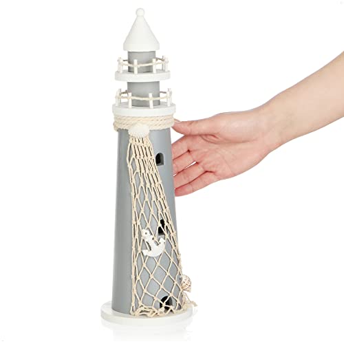 COM-FOUR® faro in legno con rete da pesca e