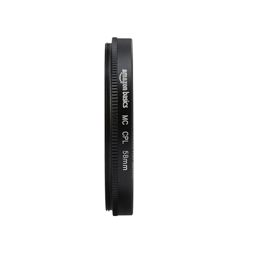 Image of Amazon Basics Circular Polarizer Camera Lens Filter, 16 Multi-Layer Coatings, Reduce Glare and Reflection, 58mm
