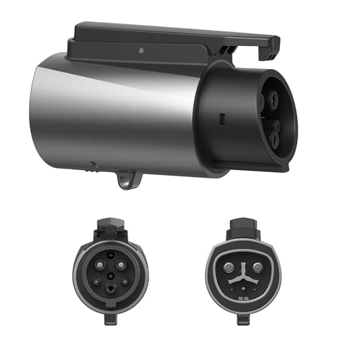 For Tesla to J1772 Adapter with Security Lock, Max 80A 250V Silver Plated NACS to J1772 adapter for Level 2 EV Charging, Fits Tesla Wall/Destination/Mobile Connectors, Non-Supercharger Compatible
