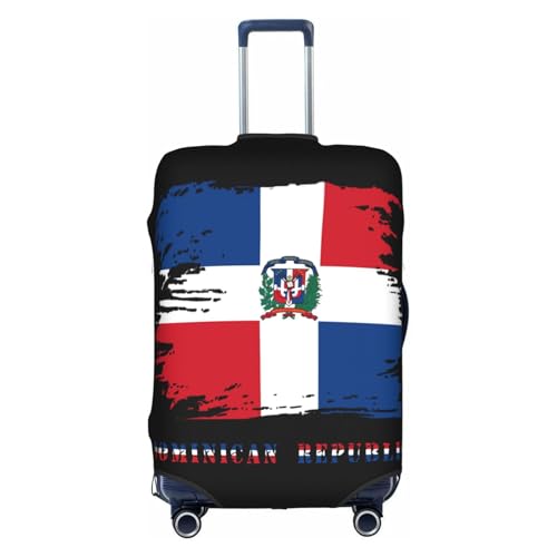 Travel Luggage Cover Vintage Dominican Republic Flag Fashion Washable Baggage Suitcase Protector Fit For Luggage Large