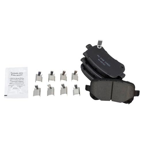 Image of TRQ Rear Brake Pad and Rotor Set Ceramic Calipers Compatible with 2012 Ram Cargo Van Volkswagen Routan