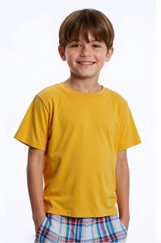 Image of Huata Boys Girls Short Sleeve Tee T-Shirt Crewneck 2 Packs