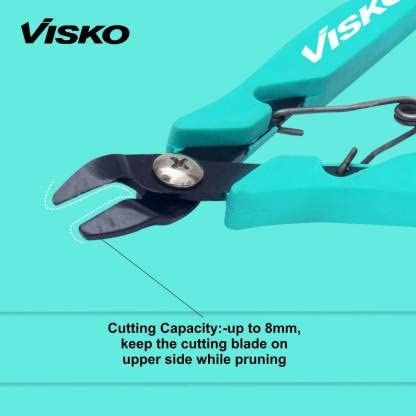 Visko 507 Garden Tool Kit | 1 Tools | Pruning Shear Cutter for All Purpose Garden Use with Smart Lock | Plant Cutter For Home Garden Scissors | Branch Trimmer | Flower Cutter | Multicolor |