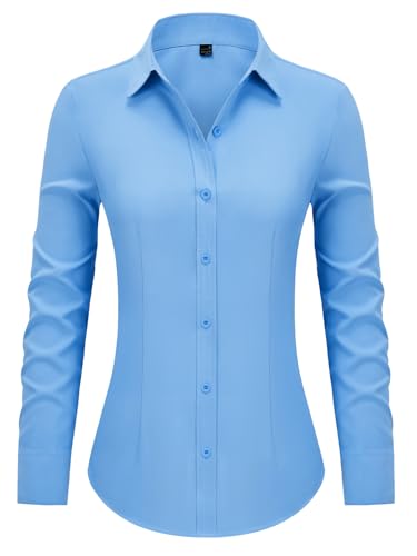 Mutitop Button Down Shirts for Women Long Sleeve Dress Shirts