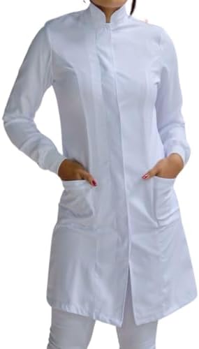 Jaleco Feminino Manga Longa Gabardine/enfermeira/médica