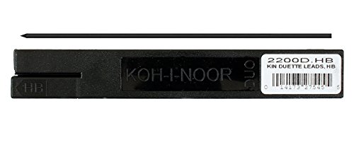 Koh-I-Noor HB Duette Graphite Lead, 2mm x 120mm, Includes Container, Pack of 2 (2200D.HB)