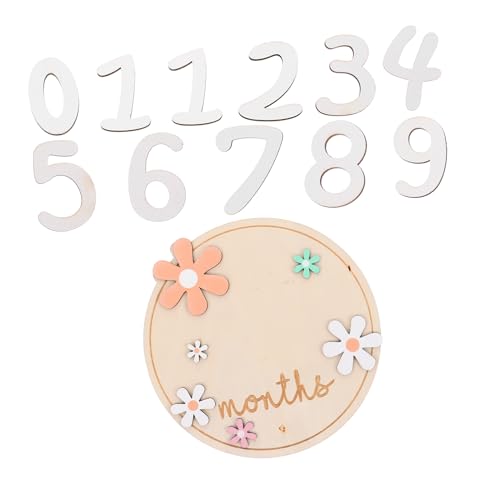 MUSISALY 幼児用木製サイン 11枚 赤ちゃんの成長カード 新生児月間カード ベビーサイン ベビーシャワープレゼント