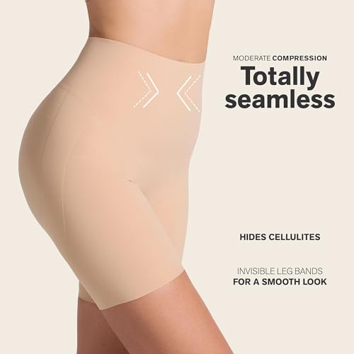 Leonisa Seamless Butt Lifter Shaper Short Moderate Compression Shapewear Shorts for Tummy Control Under Dresses and Skirts3