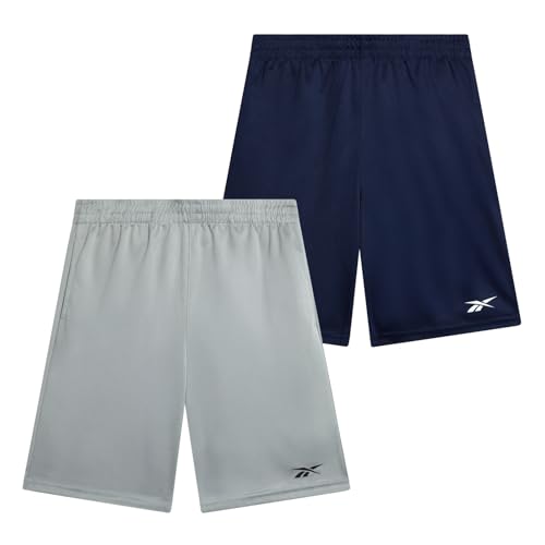 Reebok Boys Basketball Shorts 2 Pack – Mesh Athletic Shorts for Boys, Gym Shorts for Basketball, Running, and Everyday Play