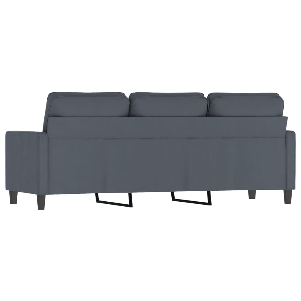 Canapé en velours 3 places XXL confortable avec structure en métal pour salon - Design moderne - Rembourrage doux et stabilité