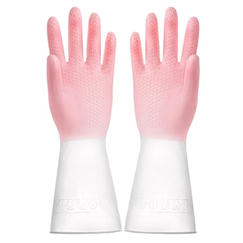 Guantes de limpieza de goma: guantes impermeables para vajilla y limpieza del hogar | Guantes de goma para cocina, jardinería y limpieza del hogar, guantes de vajilla robu