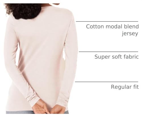 Image of Amazon Essentials Women's Regular-Fit Long-Sleeve Crewneck T-Shirt (Available in Plus Size)