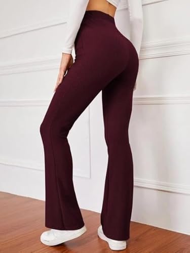Image of Leriya Fashion Women's Stretch Fit Mid Rise Western Ribbed Stretchable Trousers || Casual Wear Jogging Wear || Sweatpants || Lightweight Wear.