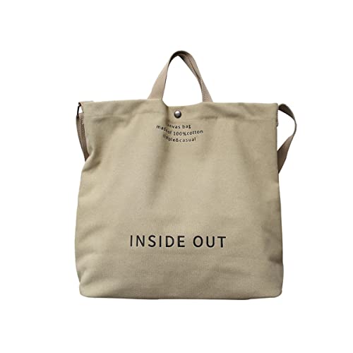 UICIOP Sac à main fourre-tout en toile pour femme - Sac à bandoulière décontracté avec...