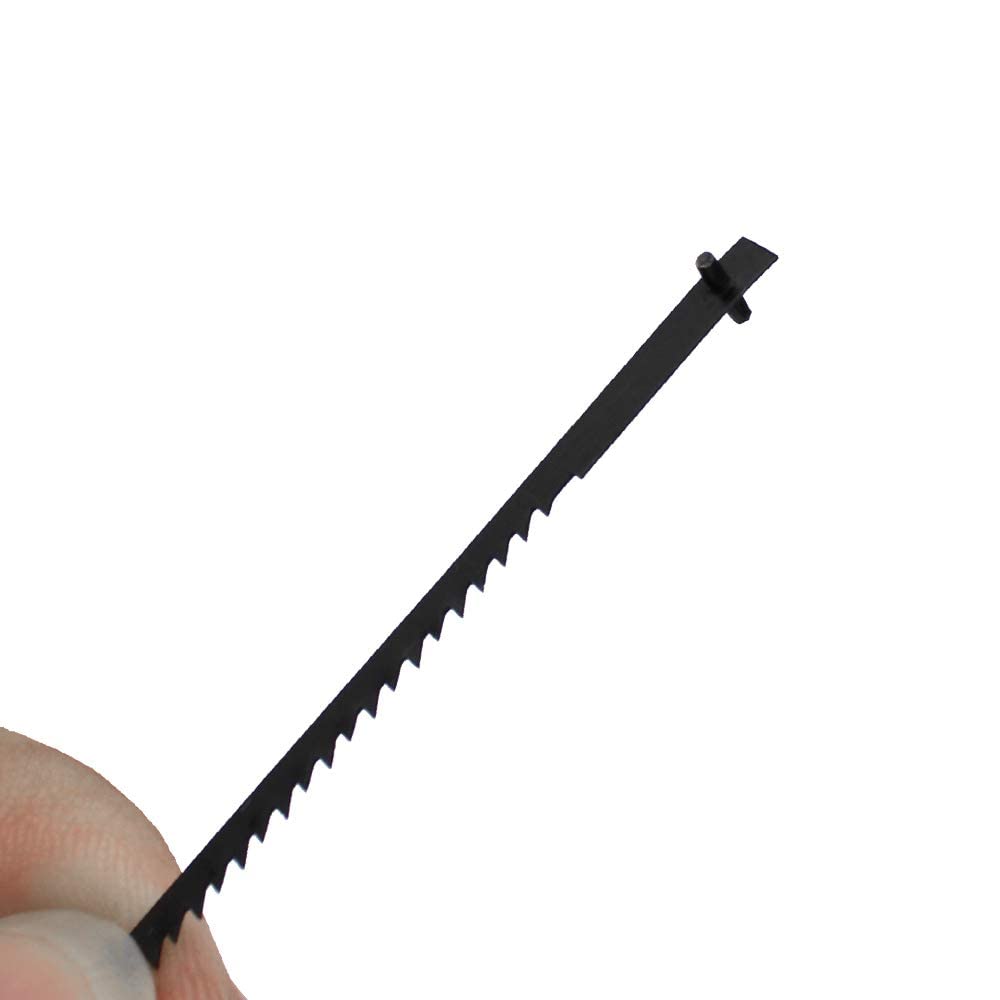 16 sztuk piły do drewna do Compact Scroll 10/15/18/24 Teeth Pinned Scroll Saw Blades Wood Working Power Tool Accessories for Sawing Wood Plastic Foam Soft Metals