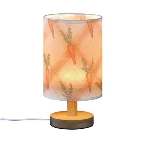 Lámpara de mesa de noche naranja para sala y escritorio miniatura 1