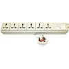 VCT Electronics UP600UK Universal Power Strip 6-Outlets 100-volt – 220-volt/250-volt and 3750-watt Surge Protector and Window Shutters with UK Plug