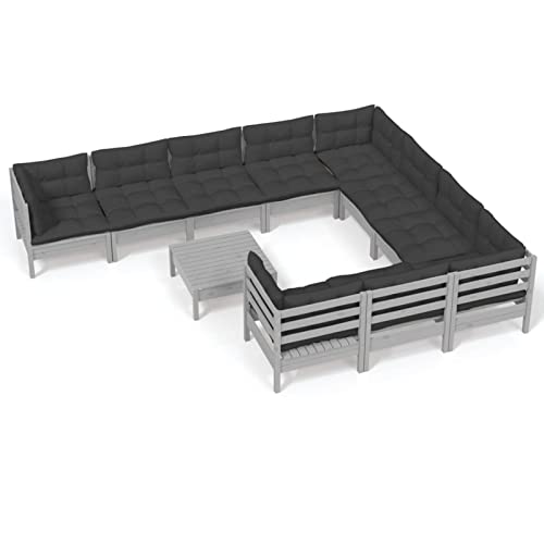 MOONAIRY 11-TLG. Garten-Lounge-Set mit Kissen, Gartenlounge, Balkon Möbel, Terrassenmöbel, Lounge Gartenmöbel Set… – Bild 3