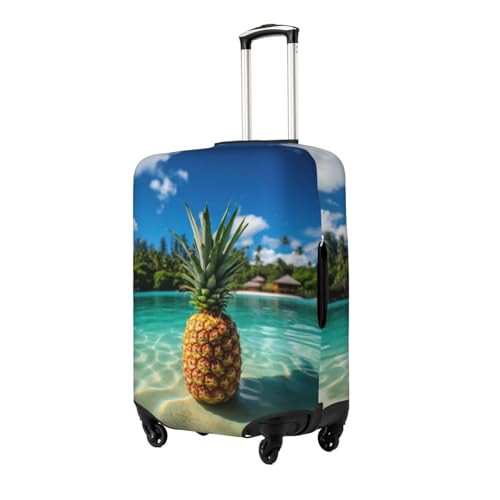 Ocean Beach Pineapples Print Luggage Cover Suitcase Protector Anti-scratch Fits 18-32 Inch Trolley Case2
