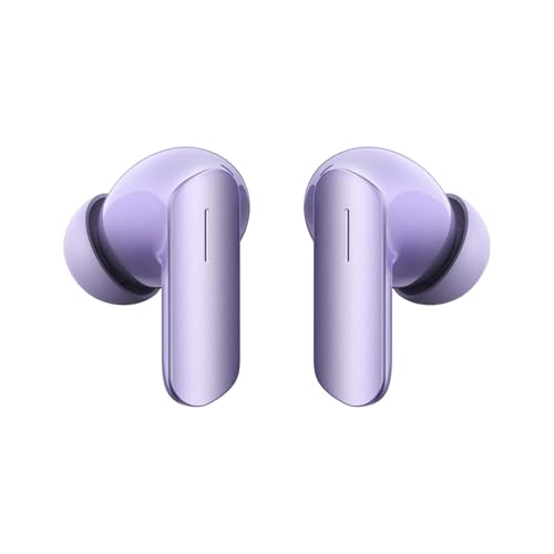 Image of Real Me Air 7 True Wireless,12.4mm Dynamic Bass Drivers,52Hrs Playtime,52dB Hybrid ANC,6 Mic ENC,360 Audio,Hi-Res LHDC,IP55 Dust & Water Resistant,BT v5.4 TWS for Apple & Android (Lavender Purple)