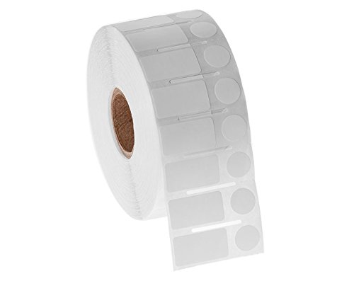 Cryogenic barcode labels 1 x 0.5 + 0.375 circle / 25.4mm x 12.7mm + 9.5mm circle