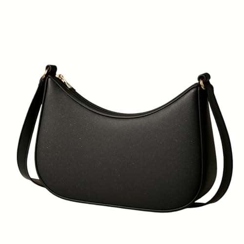Bolsa Feminina Meia Lua Pequena Elegante para Ombro e Mão, Alça Curta Estilo Moderno Bolsa Casual Versátil para Passeio, Festa, Dia a Dia (Estrelar)