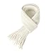 Kids Knit Scarf Winter Fashion Solid Color Toddler Baby Scarves Neck Warmer Tassel Scarf for Boys Girls Beige