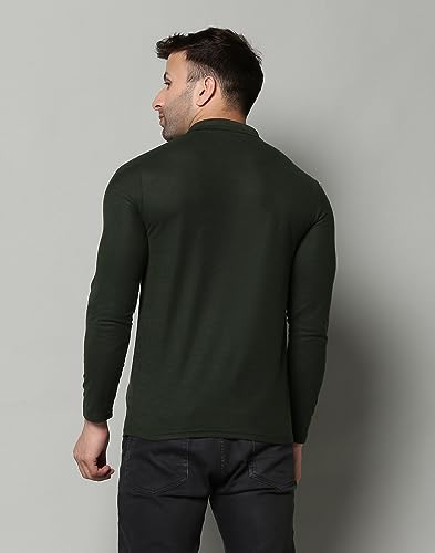 Image of INKKR Full Sleeve Men's Solid Polo Neck T-Shirt Combo