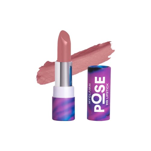 Image of MyGlamm POSE HD Lipstick-Soft Pink (Pink)-4 gm | Matte Lipstick | Enriched with Moringa oil & Vitamin E | Long-lasting & Moisturising