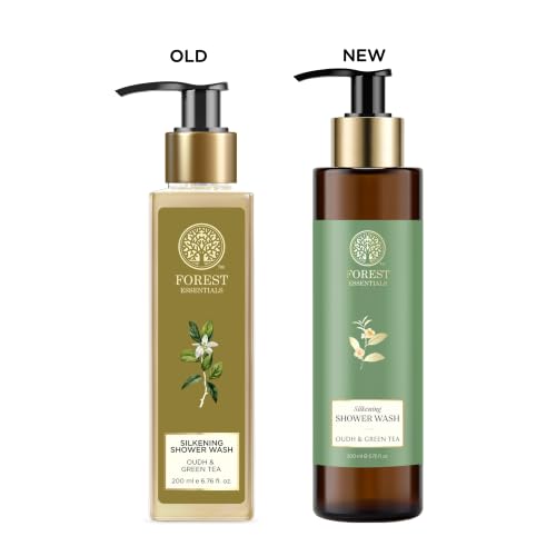 Image of Forest Essentials Shower Wash Oudh & Green Tea | Sulphate-Free Ayurvedic Body Wash | Softens, Scents & Hydrates Skin (Pack of 2)