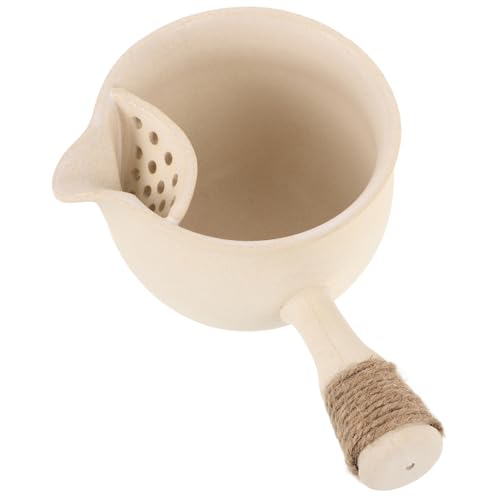 MAGICLULU Functional Pottery Teapot Small Side Handle Traditional Roasted Clay Tea Brewing Pottery Pot