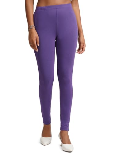 Image of ONE SKY Women Full Length Leggings | Cotton Modal Spandex Blend | High Waist Stretchable & Bio-Washed Fabric | Colour-Lock Technology | Comfortable Leggings for Women