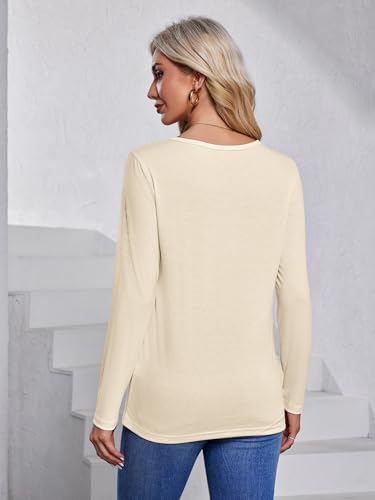 Long Sleeve Shirts for Women Pack Crewneck Basic Tee Tops Spring Casual Tshirts3