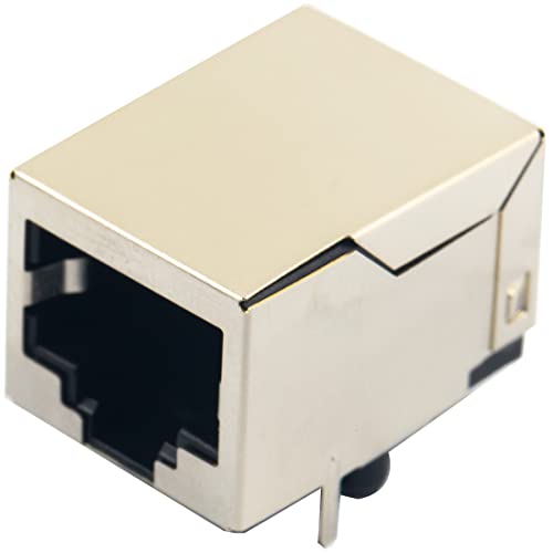 whiteeeen 10 pcs RJ45 Socket 8P8C PCB Ethernet Jacks miniatura 3