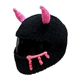 Fcnjsao Devil Horn Helme Deckungen Für Motorräder Full Face Helme Beschützer Für Lebenslustige Fahrer Accessoire