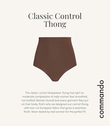 Image of commando - Classic Control Thong | Silky Soft & Shaping No Show Thong | Comfortable Raw-Cut Edges | Machine Washable
