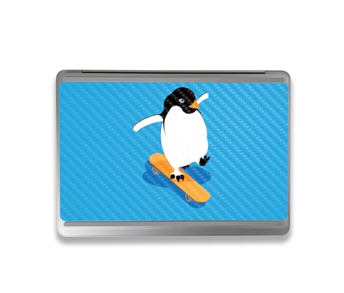 Image of MightySkins Carbon Fiber Skin Compatible with Microsoft Surface Laptop Studio 2 (2023) Full Wrap Kit - Skater Penguin | Protective Durable Textured Carbon Fiber Finish | Made in The USA