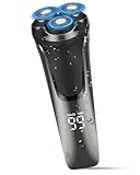 Afeitadora Electrica Hombre Impermeable IPX6, Recortadora Lateral Emergente con Botón