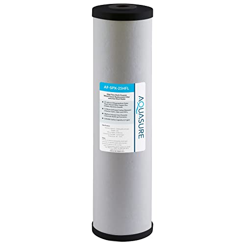 Image of Aquasure Fortitude V2 Series AF-SPX-25HFL Sediment /Carbon /Siliphos Anti-Rust Media, Bacteria & Scale Inhibitor, Triple Purpose Whole House Replacement Filter Cartridge For AS-FL-25SPX, Large Size