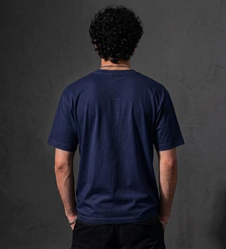 Image of Men's Round Neck Plain Oversize T-Shirt - Casual Loose Fit Cotton Wear |