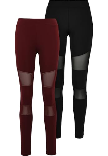 Urban Classics Leggings da donna, Nero + porta, XS szczup?y