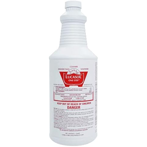 Lucasol One Step Disinfectant, 1 Quart (32 Ounce) Disinfectant, All Purpose Cleaner Disinfectant Spray For Hospitals, Barber Supplies, Household Essentials, School, Salons, Household Cleaning And More Cover