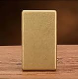 Zorro 538 Thickened Brass Kerosene Lighter – Armor Style, Narrow Square Head Design, High-End Collectible Gift Raw Brass knurling