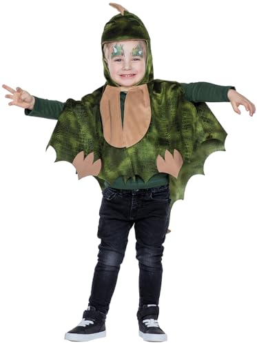 PartyXPeople Dino Cape Verkleidung Dinosaurier TRex Drachen Umhang Kinderkostüm grün 1222 Gr.104