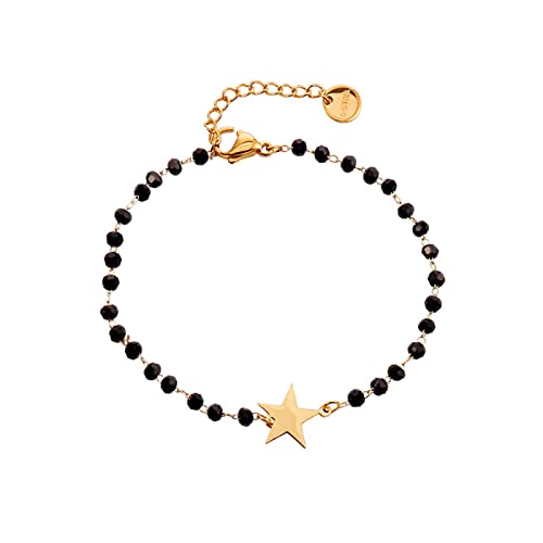 Bracelet perles de cristal Kcgoldstar aux détails raffinés d'étoile et de cœur