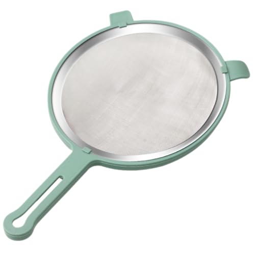GETAJGHSD ステンレス製 密孔ストレーナースプーン 取っ手付きザル おたま型粉ふるい 家用麺水切りと餃子のこし器 キッチン調理器具