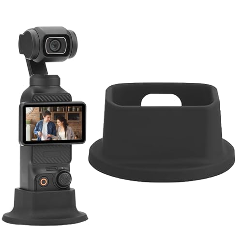 keyxer Supporto Pocket3 per DJI Osmo Pocket 3 – Base in silicone stabile con design antiscivolo e giunto girevole a 360° | Supporto da tavolo compatto con adattatore per accessori gimbal